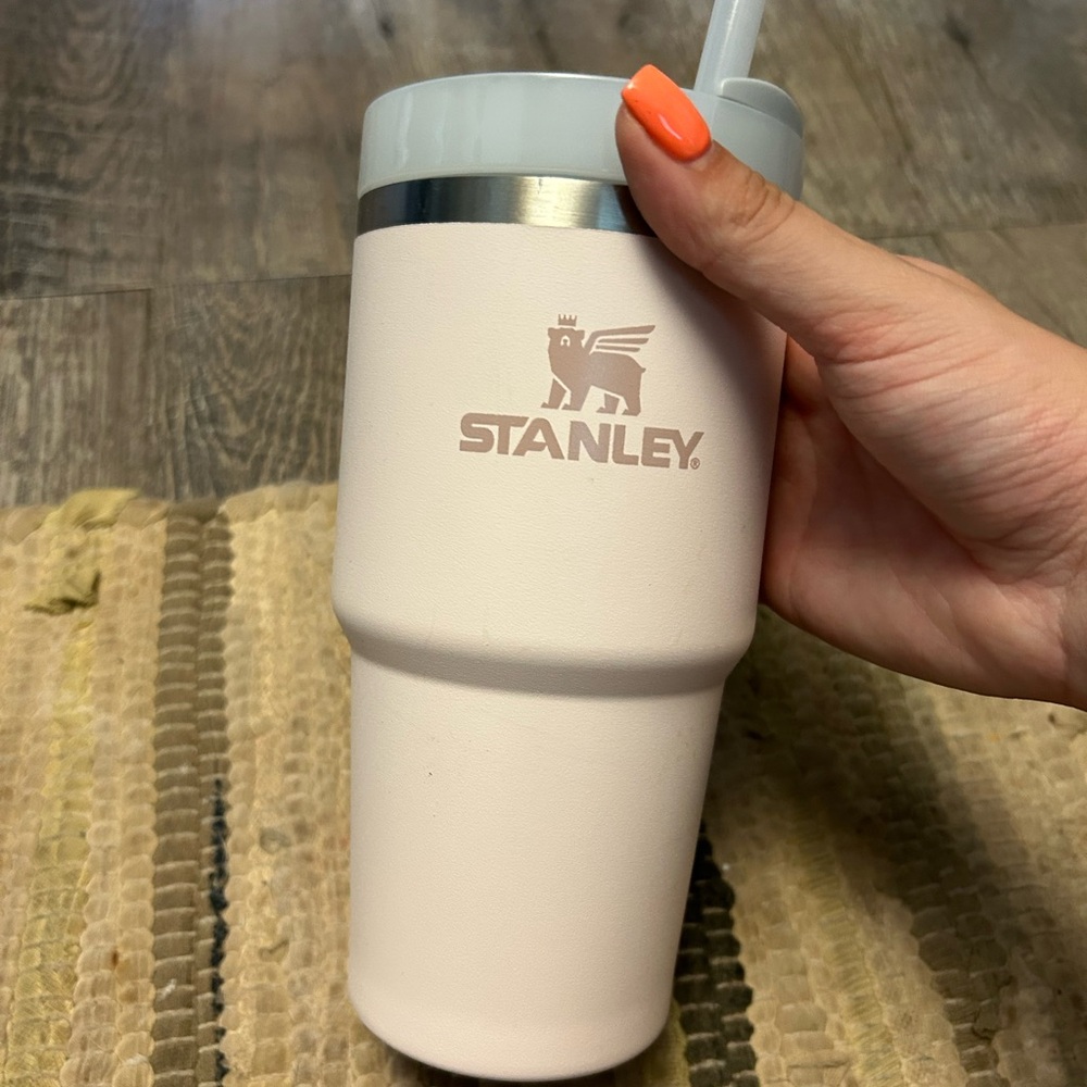 Stanley Cream Insulated Tumbler with Straw